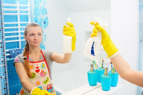 Communal entrance cleaning in Elephant And Castle residential building